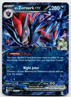 N's Zoroark ex 137/217 Double Rare Ascended Heroes Pokemon Near Mint - Image 1