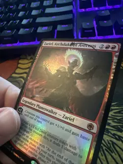 Mtg Magic Card Zariel Archduke Of Avernus Foil Misprint Missing Foil Texture - Image 2