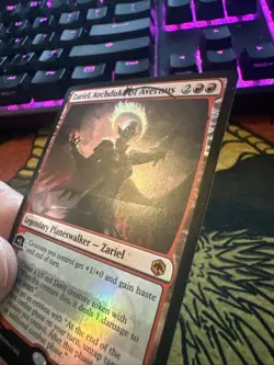 Mtg Magic Card Zariel Archduke Of Avernus Foil Misprint Missing Foil Texture - Image 3