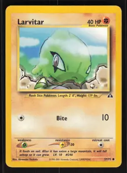 Pokemon Neo Discovery #57/75 Larvitar Card TCCCX - Image 1