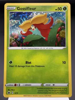 Gossifleur 3/15 - Holo Rare - McDonald’s Promo Pokemon Card Light Play - Image 1