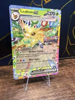 Pokemon Leafeon EX Prismatic Evolutions Holo Card 6/131 Stamped NM - Image 2
