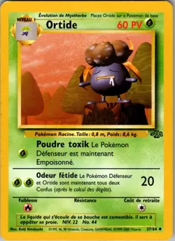 Gloom - French "Ortide" Jungle - JU 37/64 - VINTAGE single MP to HP Pokemon Card - Image 1