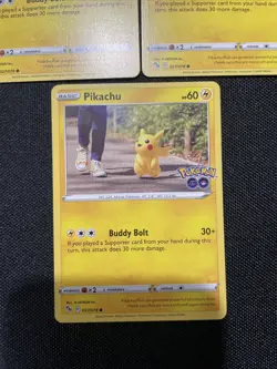 Pikachu 027/078 Pokemon Go Regular 3 CARD SET NM Pokemon TCG - Image 4