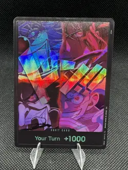 DON!! Card (2nd Anniversary English) - One Piece Promo Card Texture Foil Luffy - Image 1