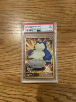 Snorlax Secret 224/198 Holo Card PSA 9 Sword & Shield Chilling Reign 2021 - Image 1