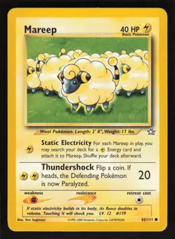 Pokemon Neo Genesis 65/111 Mareep Card TCCCX B - Image 1