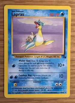 Lapras (25/62) Non Holo Fossil Set Rare Pokemon Card! NM - Image 1