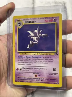 Pokemon TCG Haunter Fossil Set Unlimited Rare Non-Holo Card 21/62 Nintendo MP - Image 2