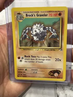 Brock's Graveler 40/132 Gym Heroes Pokemon Vintage Pokemon Uncommon Card Vtg NM - Image 1