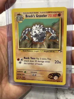 Brock's Graveler 40/132 Gym Heroes Pokemon Vintage Pokemon Uncommon Card Vtg NM - Image 2