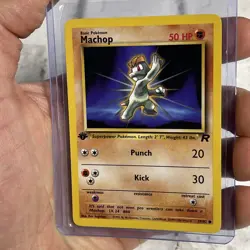 Pokemon Machop 59/82 1st Edition Team Rocket Pokemon Card Nintendo Common NM/MT - Image 1