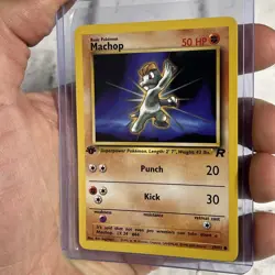 Pokemon Machop 59/82 1st Edition Team Rocket Pokemon Card Nintendo Common NM/MT - Image 2