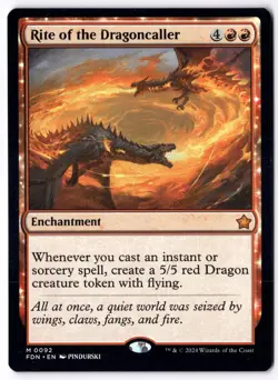 Rite of the Dragoncaller FDN 92 Magic: The Gathering Mythic NM - Image 1