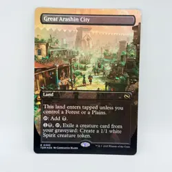 Magic The Gathering Great Arashin City TDM 0395 Rare Foil Borderless Land MTG - Image 2