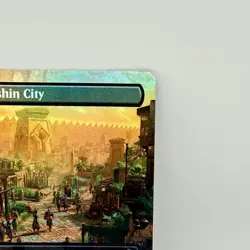 Magic The Gathering Great Arashin City TDM 0395 Rare Foil Borderless Land MTG - Image 3