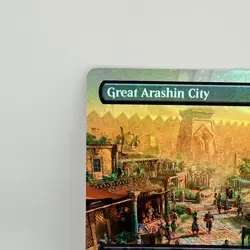 Magic The Gathering Great Arashin City TDM 0395 Rare Foil Borderless Land MTG - Image 4