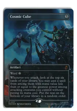 Cosmic Cube Borderless Foil MTG Marvel Super Heroes - Image 1