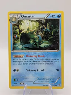 Pokemon TCG Omastar 18/124 Regular Rare XY Fates Collide NM - Image 1