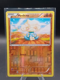 Pokemon TCG Meditite 079/160 XY Primal Clash Reverse Holo Near Mint - Image 1