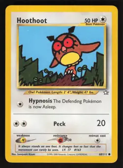 Pokemon Neo Genesis 60/111 Hoothoot Card TCCCX A - Image 1