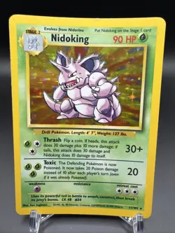 Nidoking 1999 Unlimited Base Set 11/102 Pokemon TCG Holo *MP* - Image 1