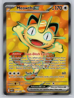 Meowth ex 107/088 Ultra Rare Perfect Order Pokemon Holo Near Mint - Image 1