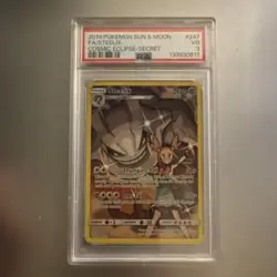 Pokemon Steelix Secret Rare Full Art Holo 247/236 Cosmic Eclipse PSA 3 2019 - Image 3