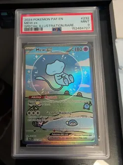 2024 POKEMON PAF EN MEW EX SPECIAL ILLUSTRATION RARE PSA MINT 9 #232 - Image 1