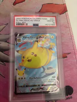 Pokemon TCG Celebrations Flying Pikachu VMAX 007/025 Full Art Holo PSA 10 - Image 1