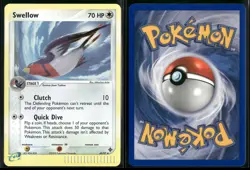 SWELLOW 45/97 UC LP DRAGON POKEMON REVERSE HOLO - Image 1