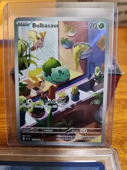 Pokemon TCG Bulbasaur Illustration Card 143/142 Stellar Crown - Image 1
