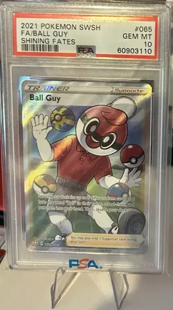 Ball Guy Shining Fates Pokemon Sword & Shield Shining Fates 065/072 PSA 10 - Image 1