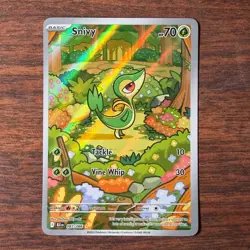 Pokemon TCG Snivy 087/086 Sv: Black Bolt IR Illustration Rare Holo English - Image 1