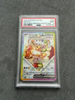2025 Pokemon Prismatic Evolutions Eevee ex #174 Super-Premium Collection PSA 9 - Image 1