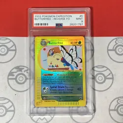 PSA 9 Butterfree 5/165 Reverse Holo 2002 Pokemon Expedition 1797 - Image 1