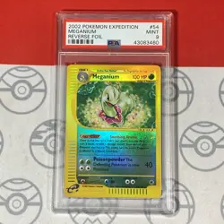 PSA 9 Meganium 54/165 Reverse Holo 2002 Pokemon Expedition 3460 - Image 1