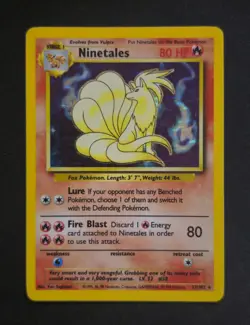 Pokemon TCG Ninetales Base Set 12/102 Regular Rare English 1999 Wizards LP/MP - Image 1