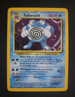 Poliwrath 13/102 Base Set Holo Rare - MP - Pokemon TCG - Image 1