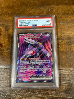 POKEMON 2025 Black Bolt Ultra Rare GENESECT EX #161 PSA 9 Mint RARE - Image 1