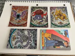 Pokemon Holo Topps 1st TV Animation 2000 NM - 5 Card Lot - Image 1