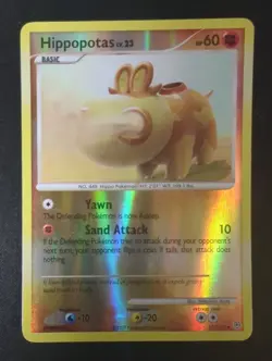 Hippopotas 51/130 Pokemon Diamond & Pearl Base Set 2007 Reverse Holo Lp - Image 1