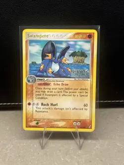 Pokemon TCG Swampert 27/100 Holo Rare Stamped EX Crystal Guardians NM - Image 1