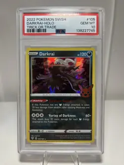 PSA 10 Darkrai (pop 81) Trick And Trade 105 Pokemon TCG - Image 1