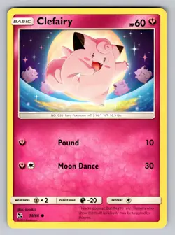 Clefairy 39/68 Common Hidden Fates Pokemon Lightly Played - Image 1