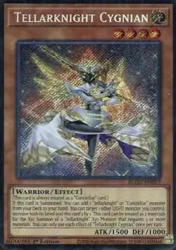 Yu-Gi-Oh! TCG Tellarknight Cygnian BLGG-EN017 Secret Rare Foil 1st Ed EN - Image 1