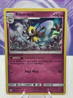 Pokemon TCG - Ribombee 93/149 SM Sun Moon Base Set Holo Rare Card - NM - Image 1