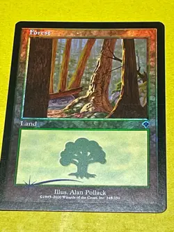 Forest (348) FOIL Invasion NM Basic Land MAGIC THE GATHERING MTG CARD - Image 1