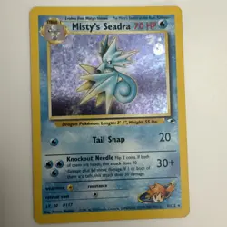 Misty's Seadra 009/132 Gym Heroes Holo Tcg Card Pokemon Excellent Condition - Image 1