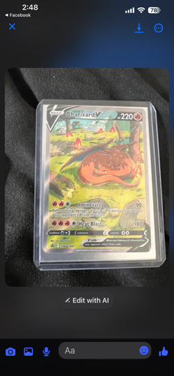 pokemon cards 3 charizard promos and 1 milotic - Image 3